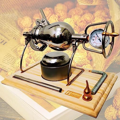 popcorn machine， Professional Popcorn Maker - Old Chinese Traditional Manual Popcorn Machine, with Gauge, Slow Heating, for Home Use