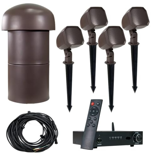 VOLT Outdoor Audio System (4 Speakers, Subwoofer & Bluetooth Amplifier)