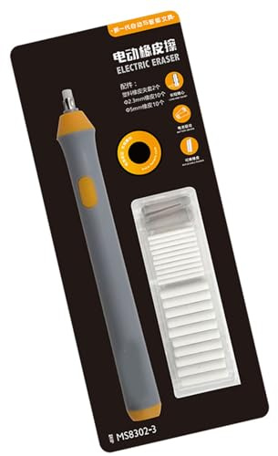 Elektrischer Radiergummi, batteriebetrieben, für Schulbedarf, Künstler, Zeichnen, Zeichnen, Zeichnen, Zeichnen, Zeichnen mit Nachfüllpackungen zum Zeichnen und Skizzieren