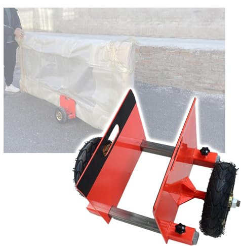 GOCHUSX Plattenwagen, Geländegängiger Trockenbauplatten-Transportwagen Mit Luftreifen, Transportrollenwagen Für Stahlplatten, Matratzen, Türen Und Gipskartonplatten(C)