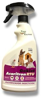 Insecticida en Spray para Animales y Mascotas contra pulgas, garrapatas y piojos. 500 ml. Acaritron rtu.
