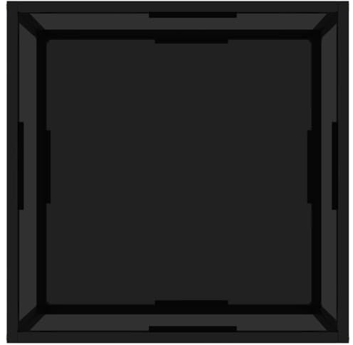 WGYHOME Table basse noire 60 x 60 x 35 cm en verre trempé et acier revêtu par pulvérisation, à 2 niveaux, pour salon, table basse ou table décorative, moderne, stable, facile à nettoyer