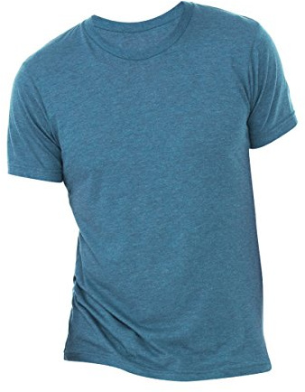 Canvas Mens Triblend Crew Neck Plain Short Sleeve T-Shirt (M) (Blue Triblend)