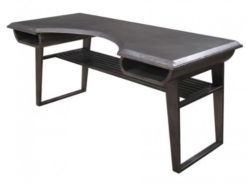 Vintage Line Schreibtisch Bexley Edelstahl Bürotisch Office Table Tisch
