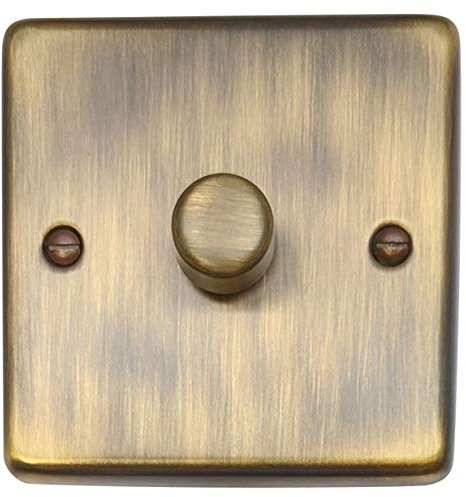 G&H Brassware CAB511 250W One Gang Antique Brass LED Dimmer