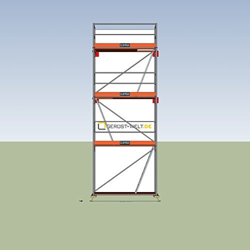 Fassadengerüst Paket 18 m² Rux Framescaff Feldlänge 2,57 m ca 6m Standhöhe