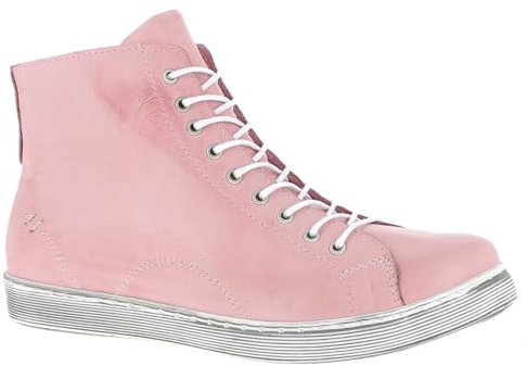 Andrea Conti Damen High Top Sneaker, Rose, 40 EU