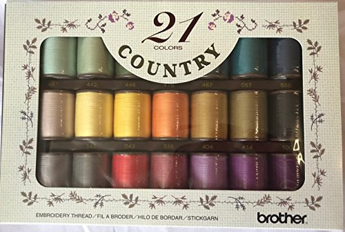 Brother Country Stickmaschinen-Garn, 21 Stück