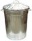EasyShopping NEW Small Medium Large 15L 30L 40L 45L 60L 90L 110L Litre Metal Galvanised Home Garden Bin Leaves Paper Wood Rubbish Dustbin Made In U. K. (90 Litre)