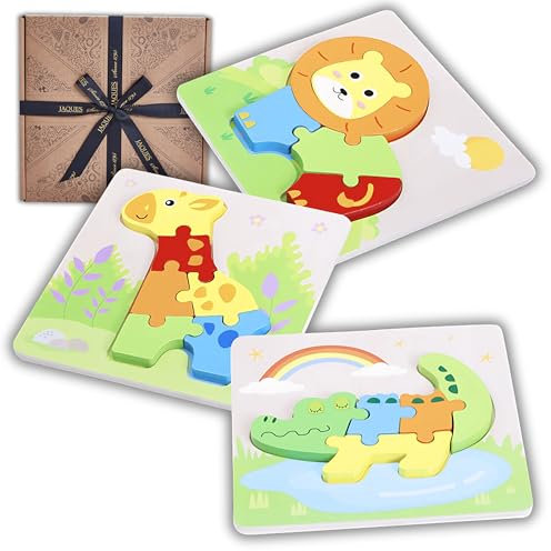 Wooden Toys Animal Puzzle | Jigsaw Puzzles for boys and girls | Educational Animal Jigsaw | Handmade Toys & Games | Jaques of London