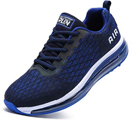 Azooken Zapatos Deportivos Hombres Mujeres Zapatillas de Deporte de Ocio Zapatillas de Colchón de Aire Fitness Deporte al Aire Libre Transpirable Ligero (8998-BU44)