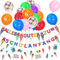 HOWAF Einschulung Deko Set: 35 Luftballons, 1x Zuckertüten Girlande, 22pcs Konfetti - Rot, Schulthema