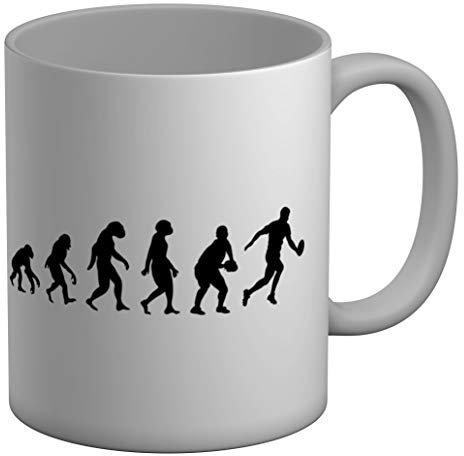Shopagift Evolution of Rugby White 11oz Large Mug Cup