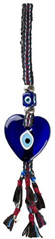 nevfactory Nev Nazar Boncuk Evil Eye Wanddeko - Handgefertigter Glücksbringer Herz mit Türkischem Auge aus Glas