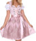 Lifos 0220 Dirndl Midi Germandress 3Tlg. Oktoberfest Gr.34 bis 52 !ORIGINAL (0600ROSA, Numeric_42)