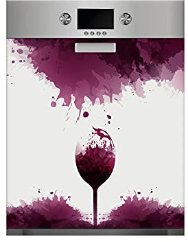 Oedim Vinilo para Lavavajillas Copas de Vino, Vinilo Decorativo para lavavajillas, decoración para cocinas, Pegatina lavavajillas