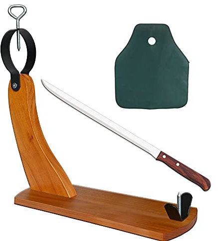 CUPERINOX | Schinkenmesser und Schinkenhalter Set | 3 TEILE | Schinkenmesser aus Edelstahl (250 mm Klinge) + Schinkenhalter Gondel + Universal Schinkenschutzhülle