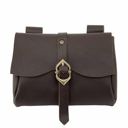 Lord of Battles Mittelalterliche Tasche, echtes Leder, Gürteltasche, Renaissance-Kostüm, Gürteltasche, Cosplay-Kostüm, Kuriergürteltasche für Sie und Ihn