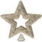 com-four® Weihnachtsbaumspitze Stern-Glitzer - Christbaumspitze für den Weihnachtsbaum - passend für jeden Christbaum - Stern zum Hinstellen für Weihnachten (goldfarben - 28cm)