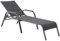 Tarrington House Tumbona de Exterior Antwerpen, Aluminio/Acero/Textil, 66 x 179 x 103 cm, con Reposabrazos, Apilable, Respaldo Reclinable, Gris Oscuro