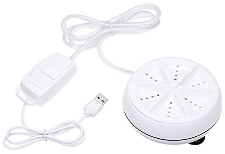 Lechnical Mini Lavadora 3 en 1, Lavadora de turbina giratoria Personal portátil Ajustable con Cable USB, Conveniente para Viajes a casa, Viajes de Negocios (A)