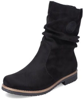 Rieker Donna Stivaletti 73560, Signora Bottini,Boots,Stivale,Stivaletto,Mezza Scarpa,Scarpetta,Piatto,Nero (Schwarz / 00),43 EU / 9 UK