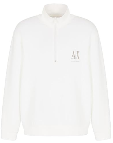 Armani Exchange Herren Cotton Icon Logo Half Zip Sweater Sweatshirt (1er Pack)