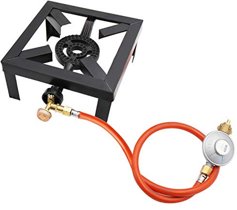 IMEISH Fornello a Gas da Campeggio 8000W in Ghisa,Fornellone a Gas, Fornello da Esterno Portatile,Prestazioni Potenti e Stabili