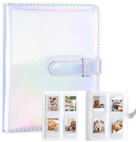 256 Taschen Fotoalbum für Fujifilm Instax Mini LiPlay 11 9 8+ 8 7S Sofortbildkamera/Mini Link SP-1 Drucker, Polaroid Snap SnapTouch PIC-300 Z2300 Mint Zip Instant Camera Printer (Magic Silber ver)