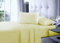 New Flat Sheets Easy Care Soft Cotton Rich Wrinkle Shrinkage and Fade Resistant Fabric Polycotton Flat Bed Sheets (Lemon, King)