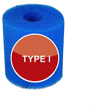 Filtre de piscine en mousse, cartouche filtrante éponge pour type I/II/VI/D Bleu réutilisable et lavable