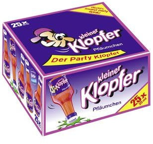 250 Fläschen kleiner Klopfer Schnäpse Pflaume mit 17% Vol. a 0.02l Karneval 10 Boxen 25 Flaschen a 20ml