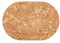 ZICZAC - Tischset QUERCO - Set/2-100% Kork - lebensmittelsicher, wasserabweisend, fleckenabweisend - Oval - 45x30 cm - Rock