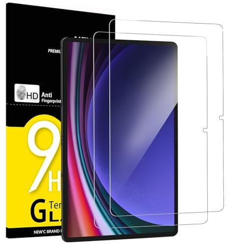 NEW'C 2 Piezas, Protector Pantalla para Samsung Galaxy Tab S10 FE, Tab S9 / S9 FE 11 Pulgadas, Antiarañazos, Cristal Templado Ultra Resistente
