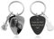 PiercingJak Porte-clés Personnalisé Photo Prénom Nom Texte Pendentif Médiators de Guitare Acier Inoxydable Porte Clef Guitare Bijoux Guitare Cadeau Homme Femme Musicien Guitariste