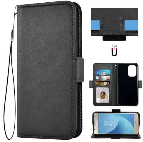 Auotu Cuir PU Coque Flip Bookstyle Magnétique Housse Étui Cover Case pour Doro 8100 / Doro 8100 Plus/Doro 8110 / Doro 8110 Plus Smartphone (Noir)