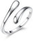 Diamday Silber 925 Ringe Damen Verstellbare Offener Ring Ehering 925 Silber Verlobungsring Chunky Klobiger Ring mit Teardrop Design Hypoallergen Daumenring Geschenk für Frauen