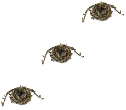 Alipis 3St grüne Rattan Austausch des Teekannendeckels Blatt Rattan Rattan zaundekoration wandgarten weihnachtsdeko Pflanzendekor Pflanzen Dekoration künstliche Blattrebe Handbuch