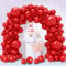 Luftballons Rot, 130 Stück Ballon Girlande Rote, 18 12 10 5 Zoll Helium Luftballon Girlande Retro Rot, Matt Rote Luftballons Geburtstag Hochzeit Valentinstag Weihnachten Party Deko