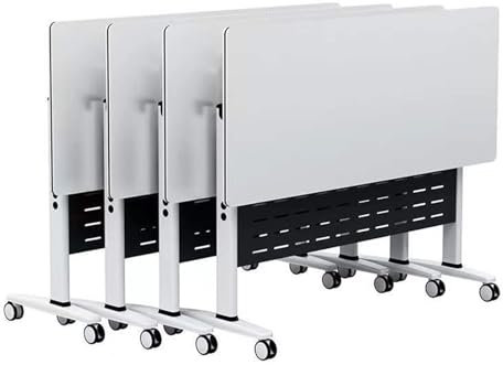 4PCS Schreibtisch Klappbar - Konferenztisch - Zusammenklappbarer Büro-Besprechungstisch Mit Klappdeckel, Mobiler Konferenztisch Für Schulungsseminare, Mit Feststellbarem Rad ( Size : 160X50X75 CM )