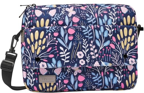 TiMOVO 9-11 Inch Tablet Sleeve Bag with Shoulder Strap Fits iPad 11-inch A16 2025, iPad 10th Gen. 10.9, iPad Gen. 10.2, iPad Air 11/5th/4th Gen. 10.9, Galaxy Tab A9 Plus 11, Colorful Flower
