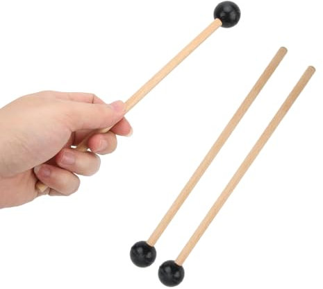 1 Paar Gummi Xylophon Mallet Percussion mit Holz Griff Schlägel Percussion Sticks Gummi Schlägel Sticks mit Holz Griff