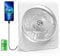 PANERGY Battery Operated Table Box Fan, 4 Speeds with Timer, 20000mAh Rechargeable, Runs 60Hrs, Tiltable Desk Fan (White, 8inch)