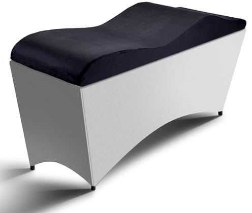 MoyRetty Gebogene Wimpernbett-Schaumstoffauflage (58,9 x 178,8 cm), hochdichtes Schaumstoff-Massagekissen, ergonomisches Massagebett mit abnehmbarem Bezug für Schönheitssalon-Bettbezug, Schwarz