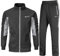 Rdruko Jogginganzug Herren Set Trainingsanzug Sportanzug Langarm Freizeitanzug Männer Tracksuit für Fußball Gym-Dunkelgrau Hellgrau XL