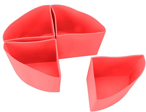 Grcfumo Slow Cooker Liners, 4 in 1 Silicone Reusable Crock Pot Insert Accessories, Sturdy Reusable Divider Inserts for 6 Quart Pot (Red)
