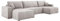 DomoHome XXL Wohnlandschaft U-Form Mit Schlaffunktion 330x130cm Ecksofa Mit Weichen Kissen Und Bettkasten, Hochwertiger Polsterung, Freistehendes Sofa 377x143x83cm White