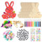 LXYYDS Hasen aus Holz zum Bemalen, 12 Stück DIY Osterhase Deko, Holz Osteranhänger Hasen zum Bemalen, Mit Aquarellstift, Strass, kulleraugen, Pompons, Filzdekoration, Ostern Basteln Kinder