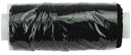 CKM Smokgummi 2-er Pack elastischer Beilauffaden Ø 0,8mm 15m (Schwarz)