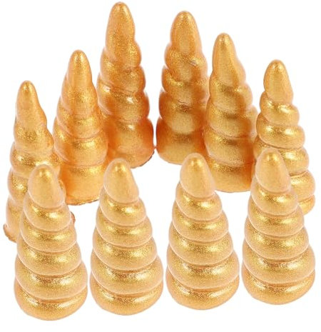 VICASKY Einhorn Horn Dekoration 10 Stück Kunstharz Selbstgemacht Zubehör Für Haarbänder Haarspangen Verspielte Einhorn Accessoires Für Handtaschen Schlüsselanhänger Und Fotoshootings